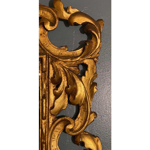 Rococo Style Frame Wall or Console Mirrors, Carved Gilded Wood Surrounds - a Pair For Sale - Image 12 of 13