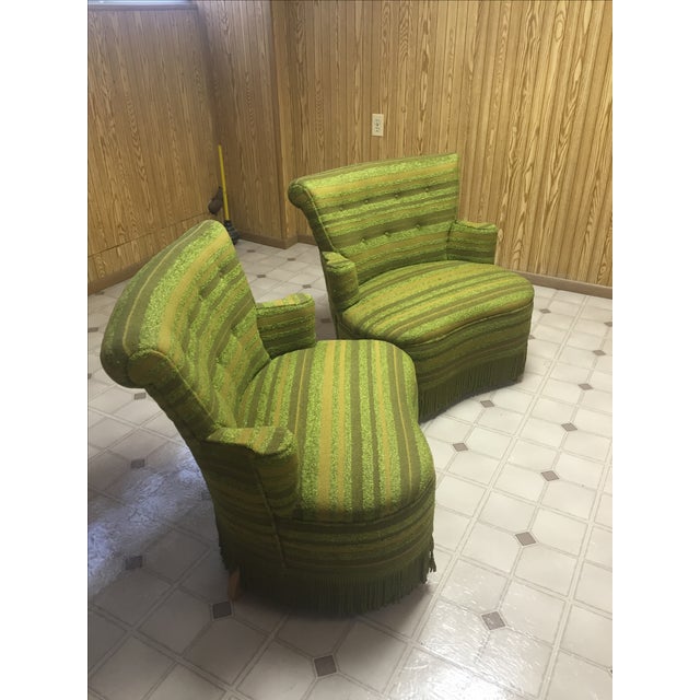 MidCentury Modern Plaid Chairs A Pair Chairish