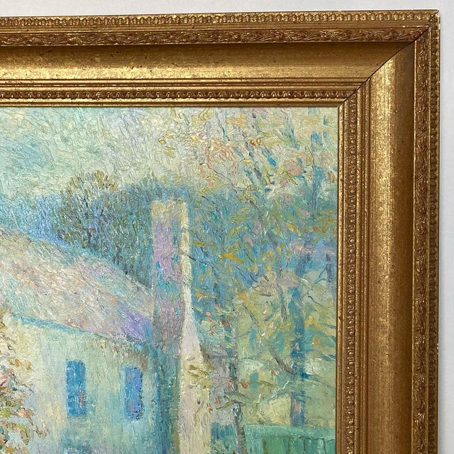 Late 20th Century Vintage B. Evans Impressionist Style Oil on Canvas Painting, European House For Sale - Image 5 of 12