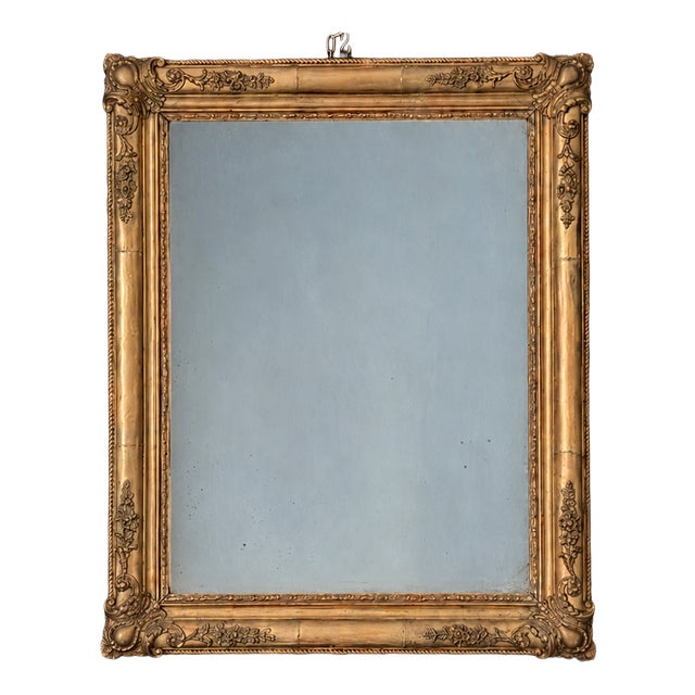 French Napoleon III Mirror in Wood and Gilded Stucco, 1800s For Sale