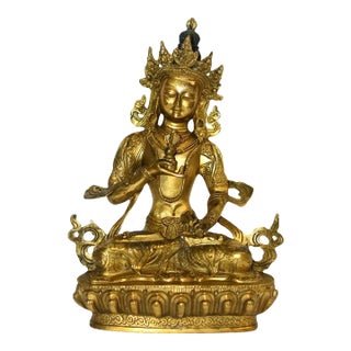 Gilt Bronze Tibetan Buddha Vajrasattva For Sale