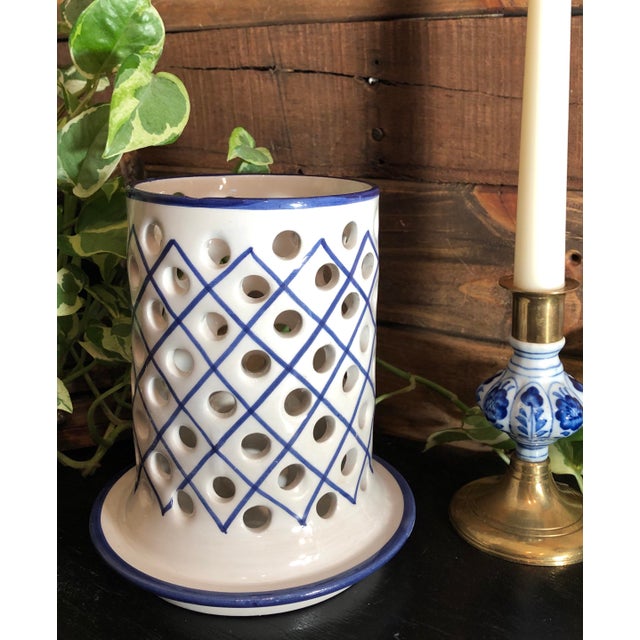 r.c & Cal Da Juncal Porto De Mos Portuguese Ceramic Candle Holder