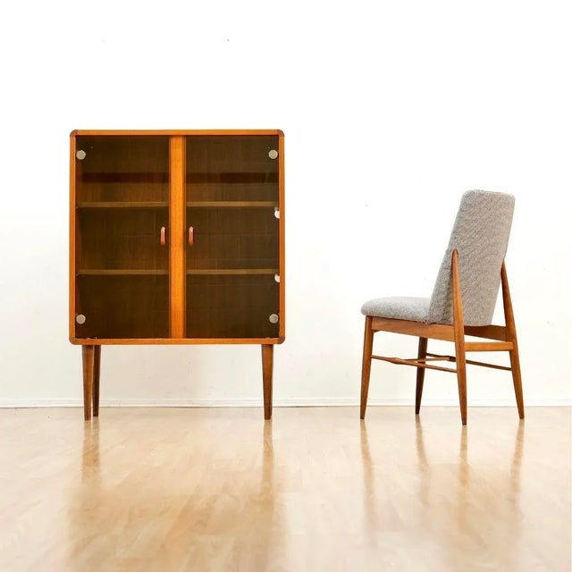 Wood 1960s Pair of Mid Century Teak Display Cabinets For Sale - Image 7 of 10