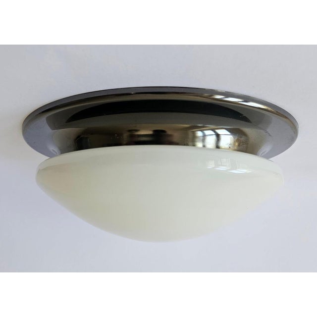 Mid-Century Bauhaus Flush Mount, Germany, 1970s For Sale - Image 9 of 15