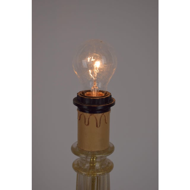 Vintage Murano Gold Lamp, 1960 For Sale - Image 3 of 14
