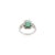 Green Certified Zambian Emerald Statement Ring in 14k Gold Size 5 For Sale - Image 8 of 12