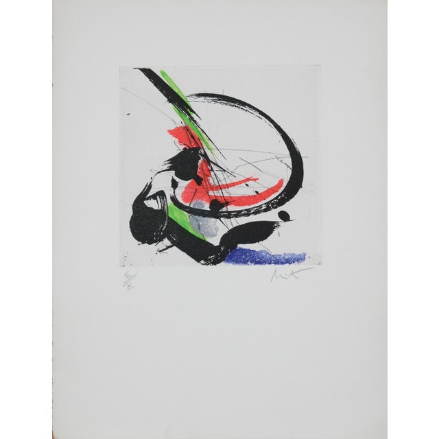 Jean MIOTTE (1926-2016) Abstract Composition D Original color engraving Signed in pencil Limited edition of 10 copies...