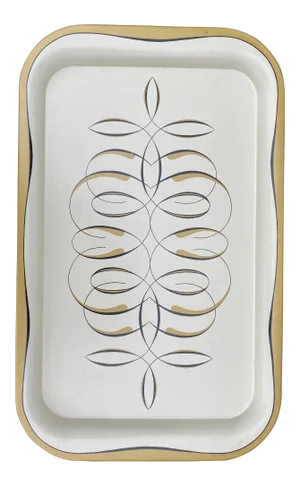 Mid Century Modern Metal Serving Tray