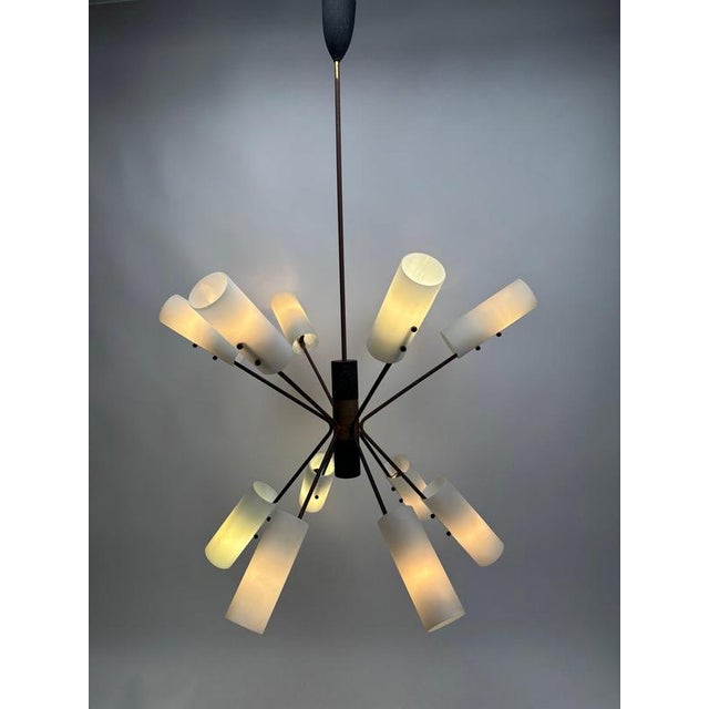 1950s Mid-Century Chandelier attributed to Angelo Lelii for Arredoluce, Italy, 1950 For Sale - Image 5 of 11