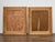 A pair of painted wood mirrors with bamboo trim and bold geometric character. Likely dating to the early 20th century,...