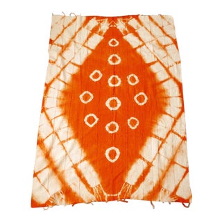 Orange Cotton Mudcloth For Sale