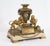 Antique inkwell with a built-in clock, crafted from gilded bronze and onyx, dating from the Napoleon III period in the...