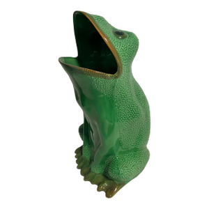 Mid 20th Century Gumps Vintage Italian Porcelain Frog Umbrella Stand