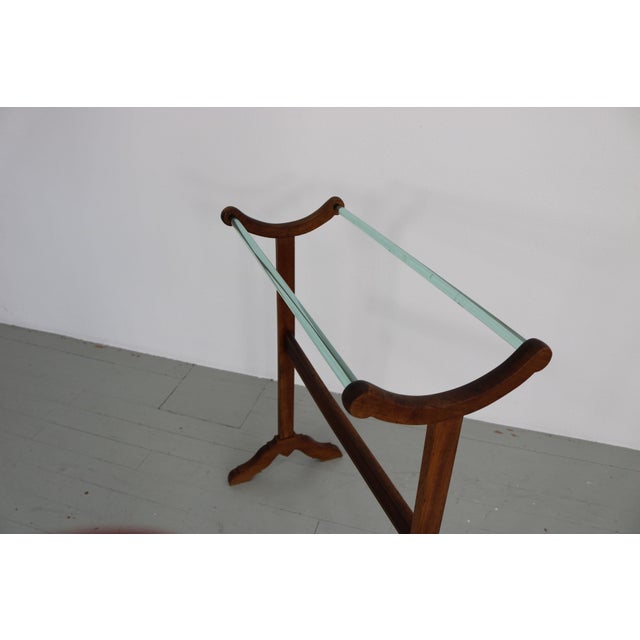 Freestanding Towel Rack in Wood with Glass Rods, 1920s For Sale - Image 17 of 18