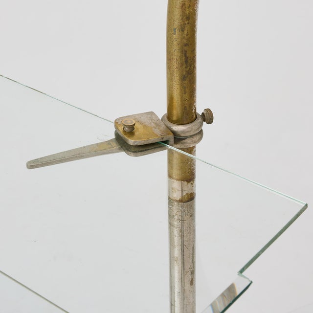 Vintage Art Nouveau Metal and Glass Patisserie Display Shelf, 1930s For Sale - Image 9 of 18