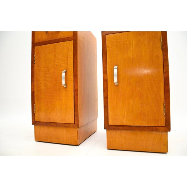 Art Deco Satinwood and Walnut Bedside Tables, 1930, Set of 2 For Sale - Image 9 of 10