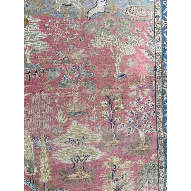 Antique Turkish Silk Cesareh Rug, 1920s For Sale - Image 10 of 18