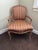 Pair of hand-carved French-style armchairs upholstered with horse hair stuffing. Both as a set only. Custom one of a kind....