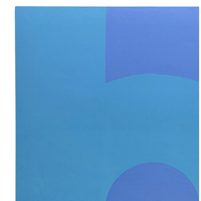 Mid-Century Modern Contemporary Painting Periwinkle by Emily Bartolone For Sale - Image 3 of 4