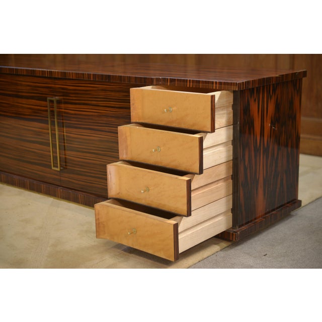 Minimalist Sideboard in Ebony and Sycamore, 1960s, in Very Good conditions. Designed 1960 to 1969