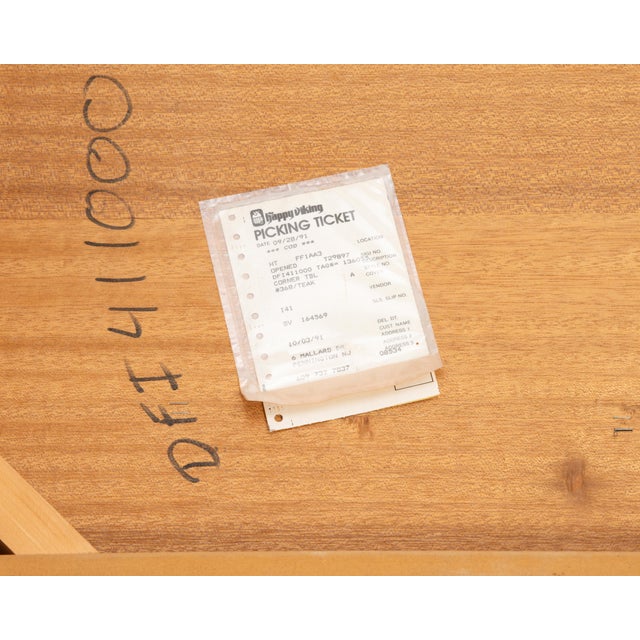 Teak Coffee Side Table Danish Style Canada Happy Viking Nordic Furniture 1991 For Sale - Image 9 of 9