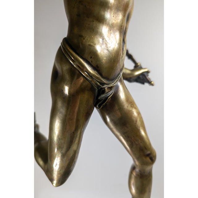19th Century 34" Italian Grand Tour Bronze of Flying Mercury After Giambologna For Sale - Image 15 of 18