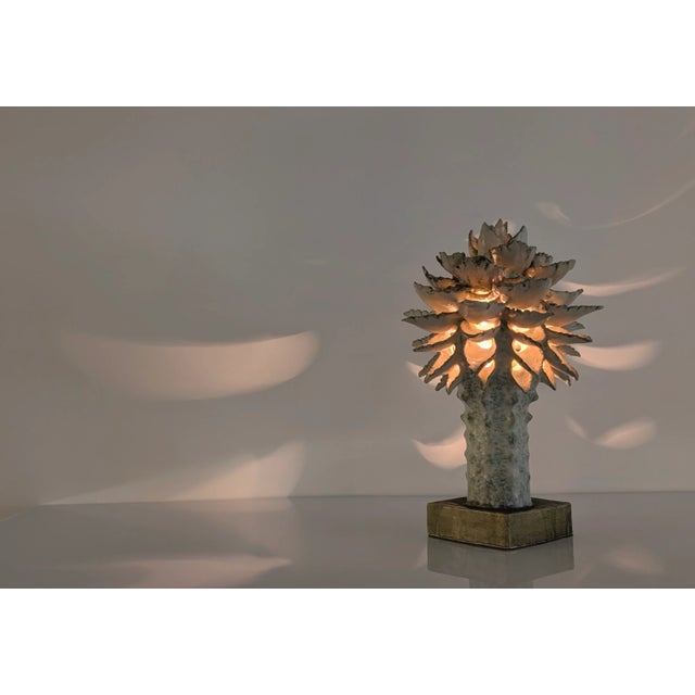 Glazed Ceramic Sculpture Lamp by Birthe Aksby For Sale - Image 16 of 17