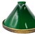 1920s Deco Banker/Poker Ceiling Light W/ 11" Brass Rim Green Glass Shade, 5 Available For Sale - Image 12 of 13