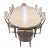 Late 20th Century Gustavian Painted Oval Dining Table Set For Sale