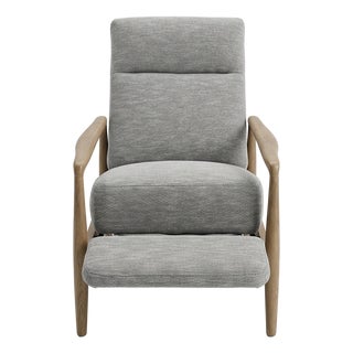Mid-Century Modern Wooden-Arm Recliner For Sale
