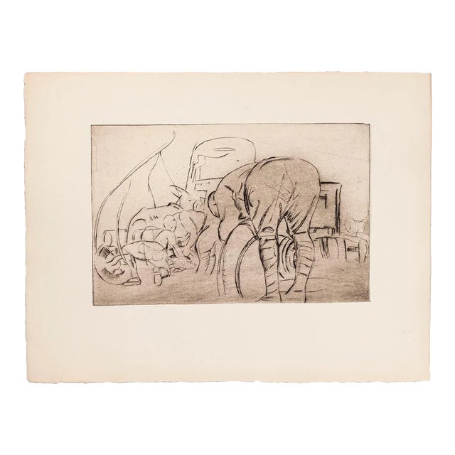 Anselmo Bucci, Military, Etching, 1919 For Sale