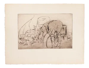 Anselmo Bucci, Military, Etching, 1919