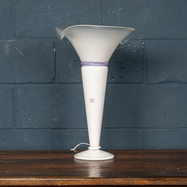A stunning tulip-form table lamp made in Italy in the latter part of the 20th century. This lamp would have been hand...