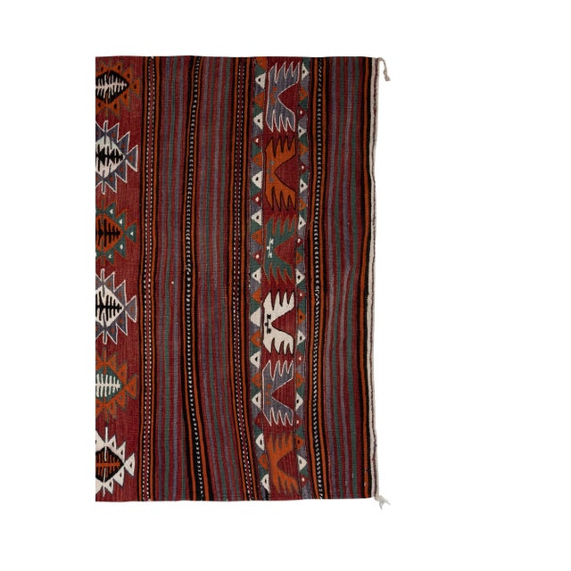 Turkish Kilim Runner 4'7" X 9'10" For Sale In Philadelphia - Image 6 of 11