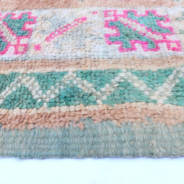 Moroccan Handwoven Pink Rug For Sale - Image 4 of 13