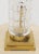 Stunning cut crystal cylinder shape shade brass bracket let table lamp.