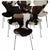 Seven Chairs in Cow Hide by Arne Jacobsen, 2000s, Set of 6 For Sale - Image 4 of 15