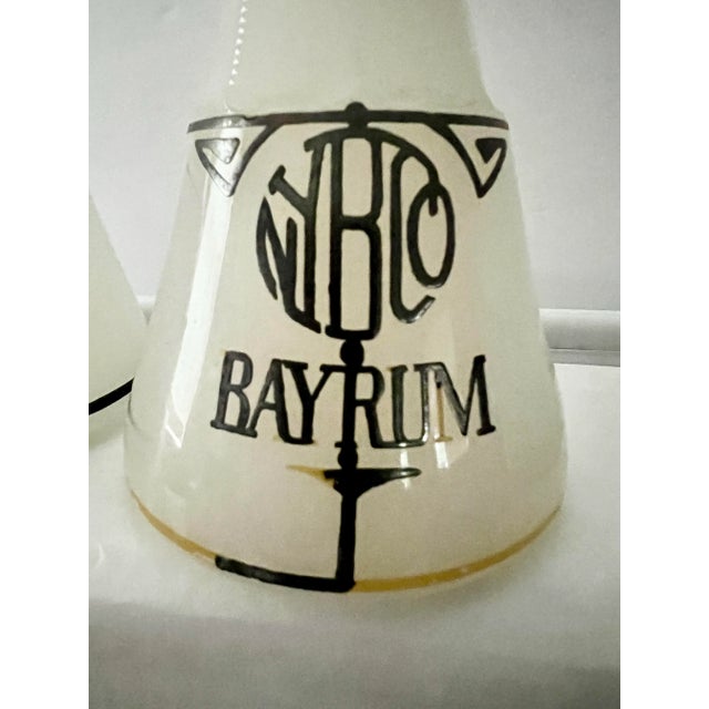 White Antique Barber Apothecary Milk Glass Bottles - Set of 6 For Sale - Image 8 of 12