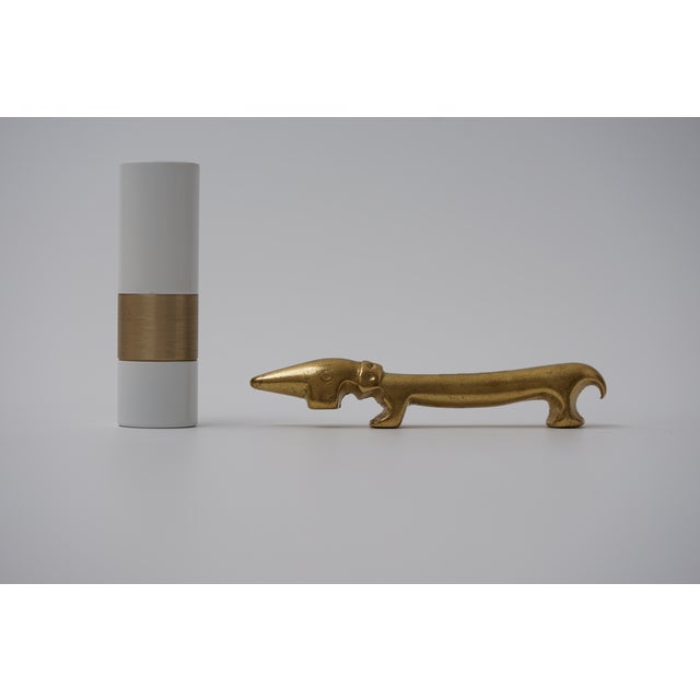 Vintage Brass Bottle Opener in the Shape of a Dachshund by Walter Bosse for Herta Baller, 1950s For Sale - Image 10 of 11
