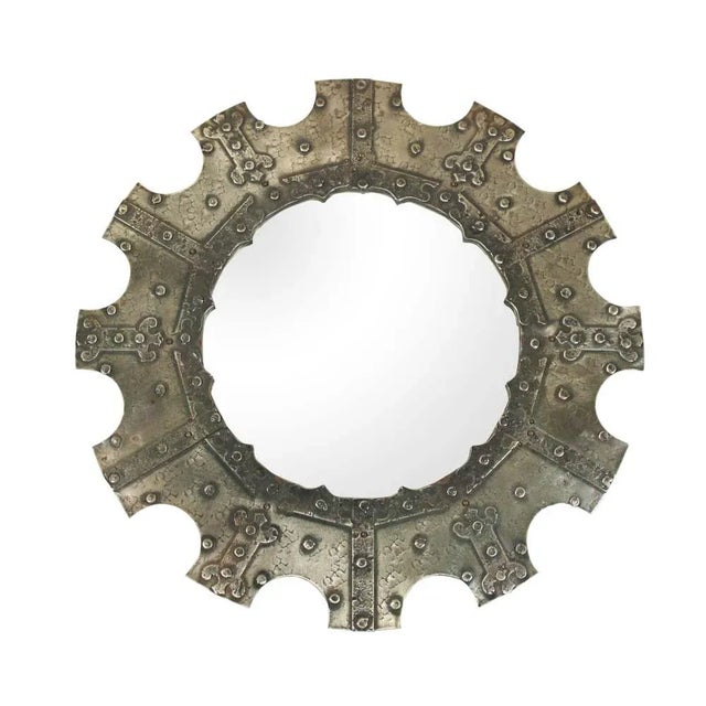 Italian Wrought Iron Mirror, 1950s For Sale - Image 4 of 4