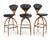 Norman Cherner for Plycraft -Set of 3 Molded Plywood Swivel Bar Stools, 1960s Mid-Century Modern For Sale - Image 10 of 12