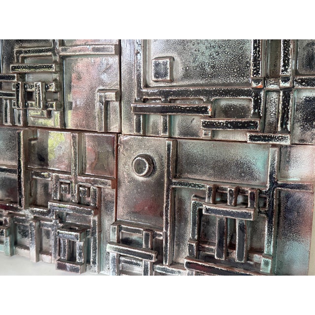 Jean Pierre Devaud, Architectural Scene, 1960s, Ceramic Tile Composition For Sale - Image 4 of 18