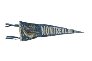 Vintage Montreal, Que. Canada Felt Flag Pennant