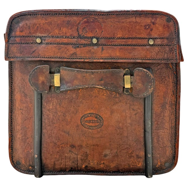 Brown 19th Century Leather Portmanteau for Dutch Oil Tycoon Sir Henri Deterding For Sale - Image 8 of 17