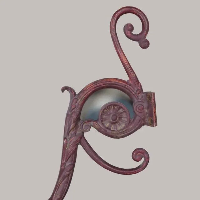 Cast Iron Gründerzeit Era Wall Candle Holder, 1900s For Sale - Image 3 of 10