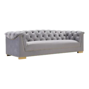 Farah Grey Velvet Sofa