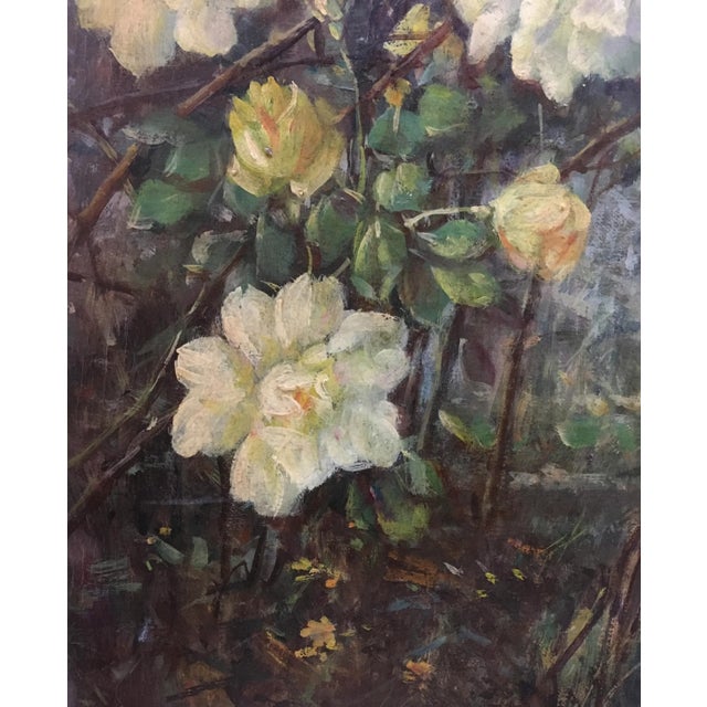 Still Life of Flowers, Italian School, Italy, Oil on Canvas, Framed For Sale - Image 4 of 9