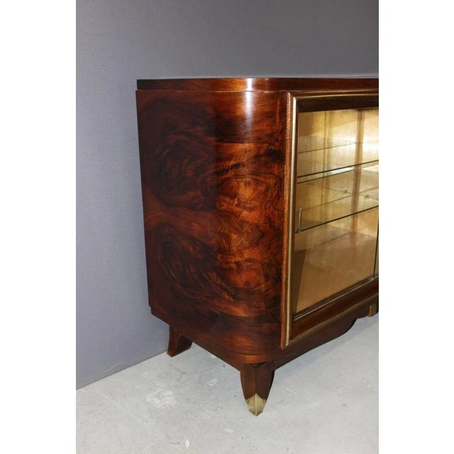 Wood Silversmiths Art Deco Period Walnut Cabinet For Sale - Image 7 of 14