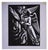 Biblical woodcut by German artist Walter Mellman (1910-2001) "St. Michael" woodcut on paper. Unsigned, with original...