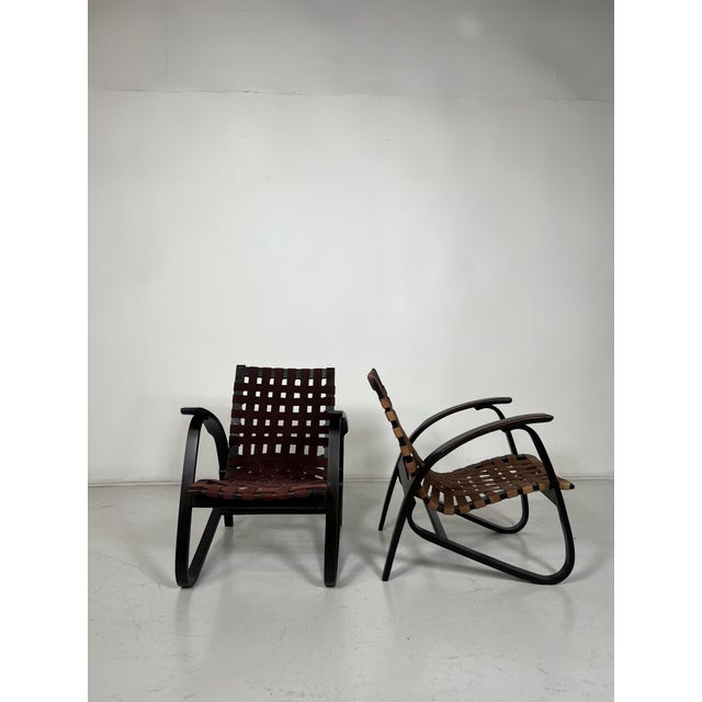 Lounge Chairs by Jan Vanek, Czech Republic, 1930s, Set of 2 For Sale - Image 3 of 9